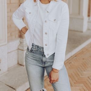 Oversized White Jean Denim jacket